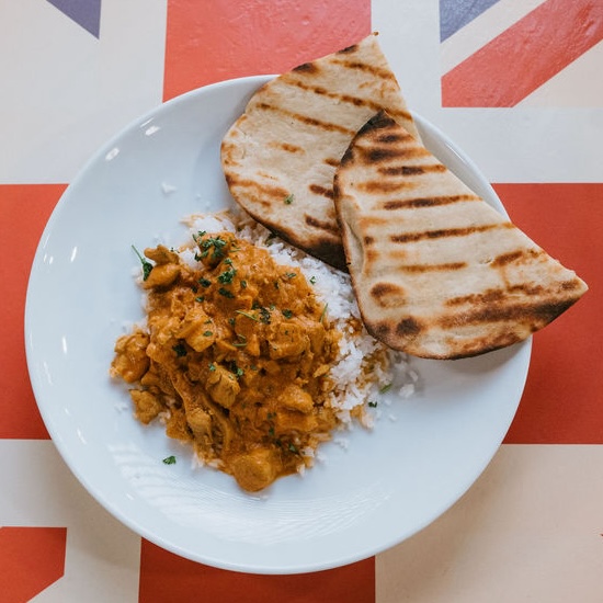 Chicken Curry on Union Jack Table